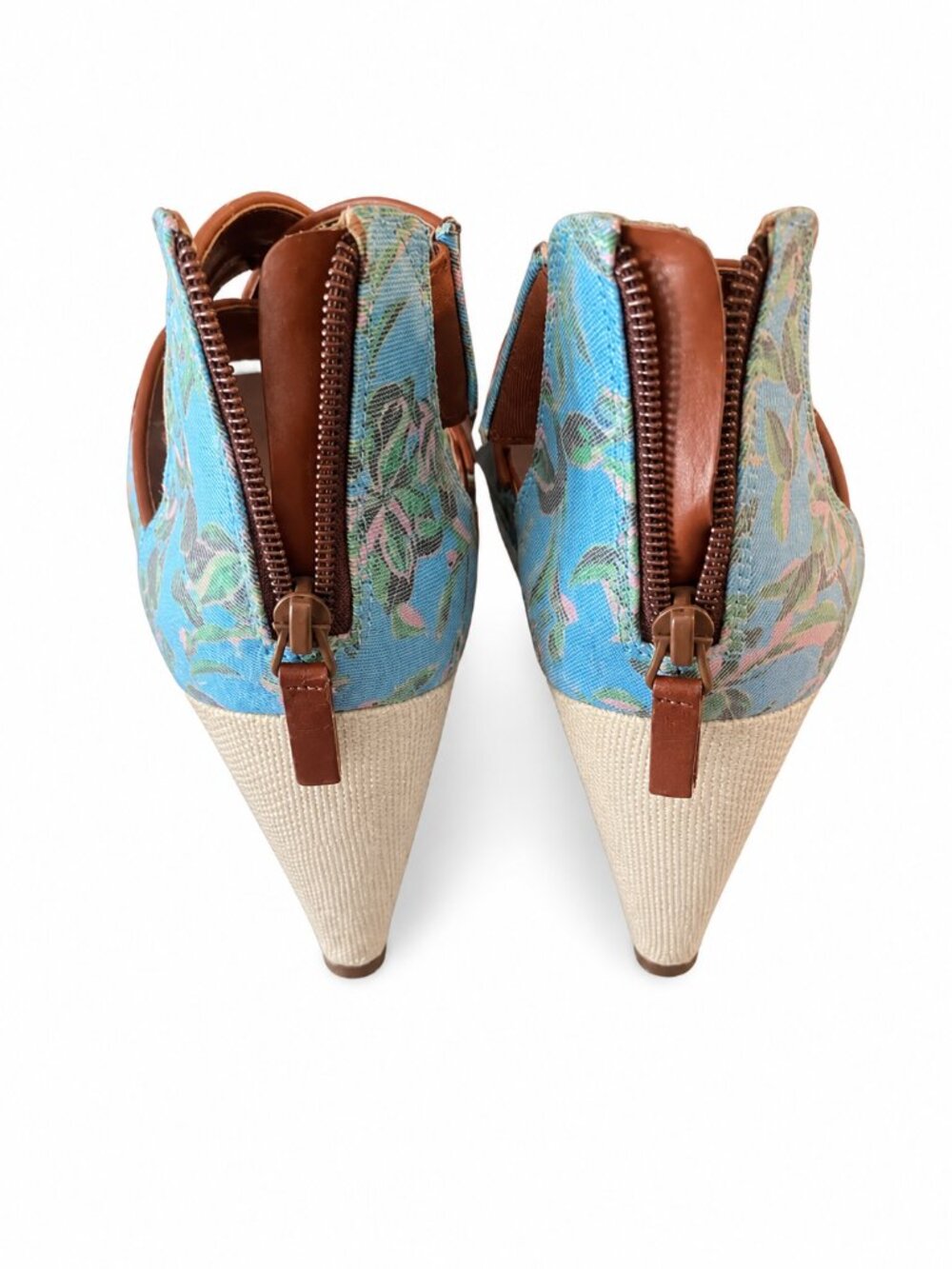 Twelfth St. by Cynthia Vincent Lana Twisted Strap Wedge Sandals – Size 10 - Picture 4 of 5